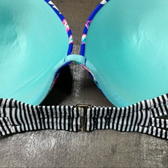 NWOT Shade & Shore Multicolored Floral Bikini Top 34D - Picture 4 of 9